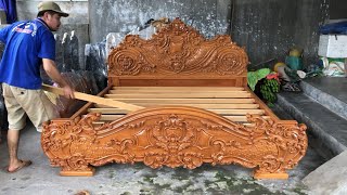 Highend Wooden Furniture Manufacturing Process  Extremely Large Woodworking Skill of Carpenter [upl. by Ailecra810]