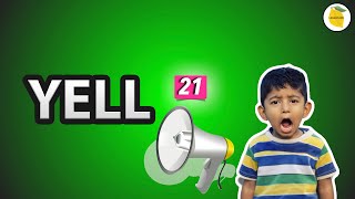 Yell Meaning  Synonym  Antonym  Examples  Daily vocabulary for competitive exams  21 [upl. by Nirra]