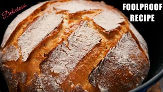 Dutch oven No Knead Bread for Beginners [upl. by Ahsinit895]