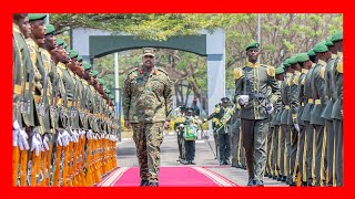 UgandaRwanda Gen Muhoozi Kainerugaba visited RDF Headquarters [upl. by Shiekh]