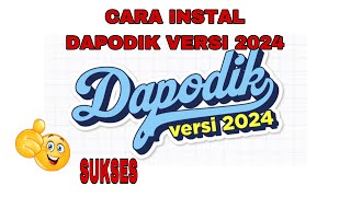 CARA INSTAL DAPODIK VERSI 2024 [upl. by Nadean]