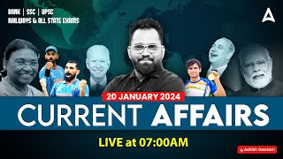 20 JANUARY CURRENT AFFAIRS 2024  ALL EXAMS IMP CURRENT AFFAIRS  ASHISH GAUTAM SIR [upl. by Shanta]