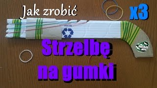 Jak zrobić strzelbę na gumki 3 gumki na raz [upl. by Idaline]