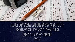 CIE IGCSE Biology Solved Past Paper OctNov 2019 P41 [upl. by Brand]