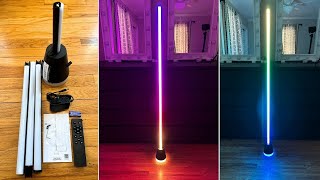 Keepsmile RGB LED Corner Floor Lamp  Full Demo  Review [upl. by Eldoria]