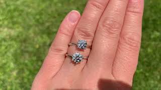 1 CARAT Round Diamond on FINGER Fiancées Hand Size 6 [upl. by Dominy]