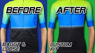 Tailoring cheap CYCLE JERSEYS from loose amp baggy to a premium fit [upl. by Ykcir]