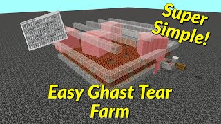 Easiest Automatic Ghast Tear Farm  Minecraft 117 Tutorial [upl. by Analah306]