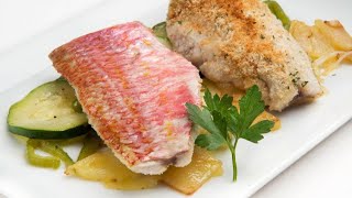 Receta de salmonetes al horno con calabacines  Karlos Arguiñano [upl. by Selemas875]