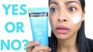 NEW REVIEW Neutrogena Hydro Boost Sunscreen [upl. by Ecineg]