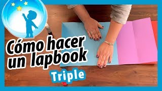 Cómo hacer un LAPBOOK DE TRES PIEZAS  Lap book Triple  Educación muy Especial [upl. by Annaoy]