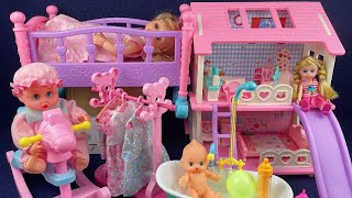 10 Minutes Satisfying with Unboxing Barbie Villa PlaysetDoll Bath Toys Review ASMR [upl. by Ednutabab]