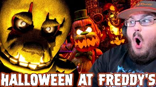 FNAF SFM Halloween at Freddys Song by TryHardNinja 3 Different Animations FNAF REACTION [upl. by Nyleahs635]