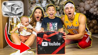 OPENING Our 10M Subscriber PLAY BUTTON  The Royalty Family [upl. by Christy]