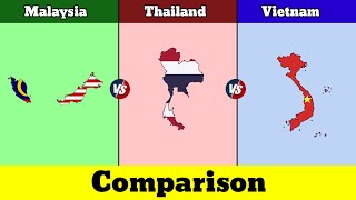 Malaysia vs Thailand vs Vietnam  Vietnam vs Thailand vs Malaysia  Comparison  Data Duck 2o [upl. by Bully]