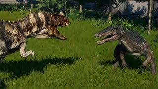 Jurassic World Evolution  Ceratosaurus vs Baryonyx 1080p 60FPS [upl. by Rod]