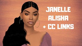 The Sims 4 Create A Sim  Janelle Alisha  FULL CC LIST [upl. by True689]