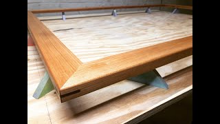 Large picture frame build  Start to Finish DIYWoodworking [upl. by Ellennod]