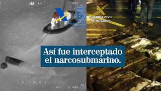 Así fue interceptado el narcosubmarino en la costa gallega [upl. by Anaile]