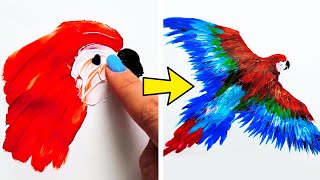 31 AMAZING AND EASY FINGER PAINTING IDEAS FOR BEGINNERS [upl. by Eahsat]