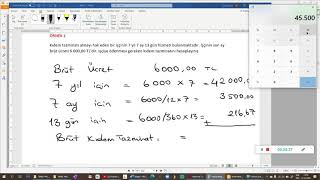 Kıdem Tazminatı hesaplama [upl. by Socrates]