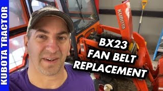 How To Replace Kubota Tractor Fan Belt [upl. by Anidan]