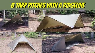 8 Easy Tarp Pitches With A Ridgeline [upl. by Allerus]