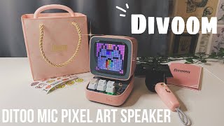 Divoom DitooMic Pixel Art Speaker  ASMR Unboxing 💗 [upl. by Jill]