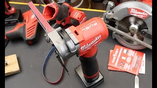 Its Here The M12 Milwaukee 248220 Bandfile Amazing 12quot x 18quot belt sander is going places fast [upl. by Hotchkiss]