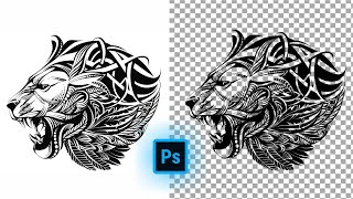 How to remove white background and make it transparent in Photoshop [upl. by Bohlen]