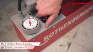 ROTHENBERGER RP 50 S – Testing pump [upl. by Ariaec]