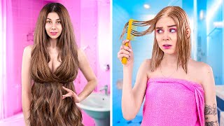 Thin Hair vs Thick Hair Problems  Funny Awkward Situations [upl. by Tichon]