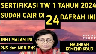 SERTIFIKASI TRIWULAN 1 TAHUN 2024 SUDAH CAIR DI 24 DAERAH INI [upl. by Joelle]