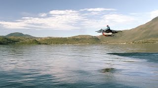 Kitty Hawks prototype personal aircraft flies over water [upl. by Osner]