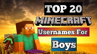 TOP 20 Minecraft Cool Usernames For Boys  Best available Minecraft Usernames  Pro Boy Names 🔥 [upl. by Leunam]