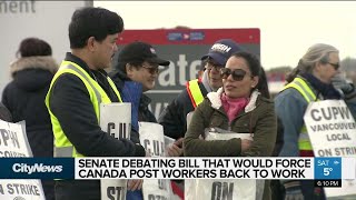 Senate debating bill to end Canada Post strikes [upl. by Bertine]