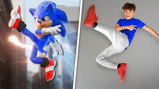 I Tried Sonic The Hedgehog Stunts In Real Life [upl. by Hgieloj]