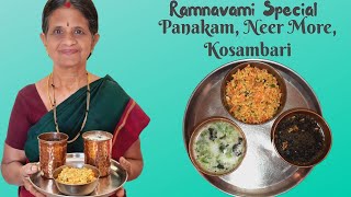 Panakam Recipe  Neer Mor Recipe  Kosambari  RamNavami Specials  Vijayakumari [upl. by Gnal]