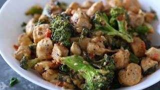 Keto Garlic Chicken with Broccoli and Spinach [upl. by Atalie]