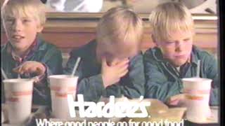 1986 Hardees Quarter Pound Burgers quotThree Different Waysquot TV Commercial [upl. by Stock]