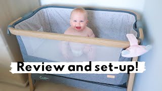 Tutti Bambini Cozee Bedside Crib Review and SetUp [upl. by Keil]