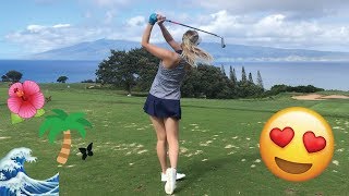 HAWAIIAN DREAM GOLF VACATION  KAPALUA PLANTATION COURSE VLOG [upl. by Oicnevuj498]