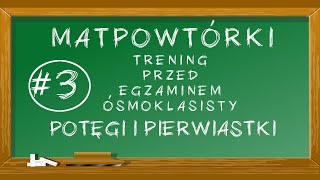 3 MATpowtórki  Potęgi i pierwiastki [upl. by Jeno]