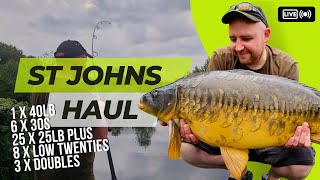 Catching Big Carp At Linear Fisheries  St Johns Mega Haul [upl. by Initsed276]