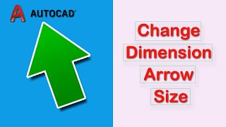 How to change dimension arrow size in AutoCAD [upl. by Airdnahs]