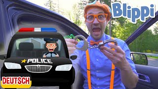 Blippi Deutsch  Blippi erkundet ein Polizeiauto  Abenteuer und Videos für Kinder [upl. by Jeremy965]