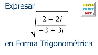 Expresar en forma Polar Trigonométrica y realizar gráfica Números Complejos [upl. by Abba]