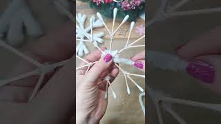 Ako si vyrobiť vločky z vlny ❄️ artmie christmasdecor christmasdiy diychristmasdecor crafting [upl. by Carli]