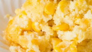 Easy Creamy Corn PuddingCorn CasseroleJiffy MixSo Good [upl. by Yelsna732]