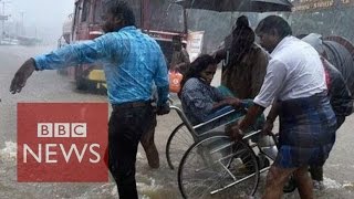 Deadly floods bring Chennai to standstill  BBC News [upl. by Homerus]